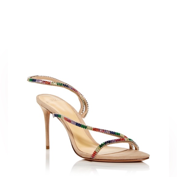 Alexandre Birman Polly suede sandals with multi-colored crystal embellishments - Picture 4 of 13